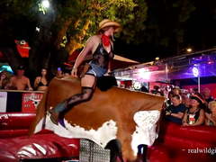 Raunchy Bull Riding Sluts Naked in Public p2