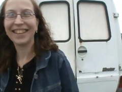 Virginie gangbanged into a van