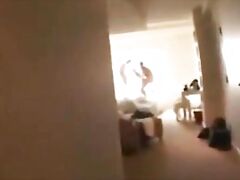 Hot threesome in hotel room