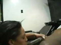 Ebony Hairdresser Blows Her Customer...F70