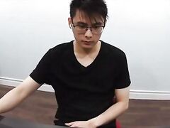 cute asian guy caught on webcam