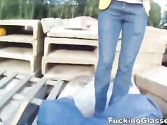 Fucking Glasses - Fucked on a construction sites