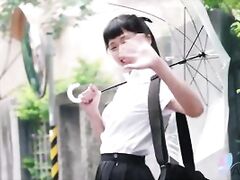 Taiwan angel Miss Han Yan comes to get interviewed but ends up naked sucking cock 4K