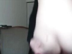 Amateur college girl fucked during webcam show