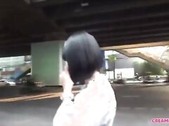 Thai girl has her hairy pussy filled with cum