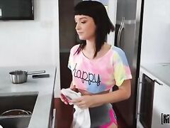 Small Tittied Goth Girlfriend Facialed