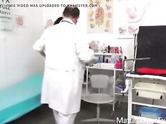 Gyno exam and real orgasm of hot babe Valentina Sierra