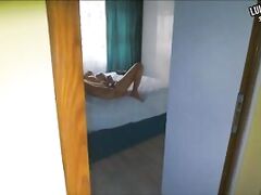 I CAUGHT MY HOT GF MASTURBATING GETS FINGERED AND FUCKED HARD