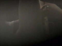 Mail slot peep at Japanese girl masturbating with a dildo