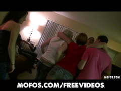 Mofos - Three HOT & horny college girls start an orgy