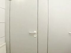Amateurs fuck in public bathroom #1