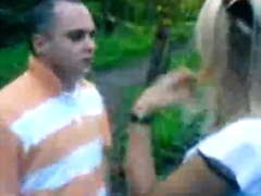 Dirty Scottish public chav gets it doggy