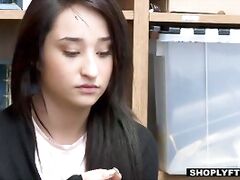 Teen shoplifter does what the officers wants