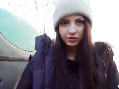 Rebecca gets her smooth pussy smashed between classes