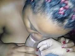 Black girl suck my cock and let me cum on her breasts