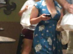 Candid Big Boobs Cleavage 1