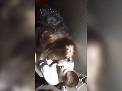 HORNY COUPLE CAUGHT FUCKING IN CLUB TOILET