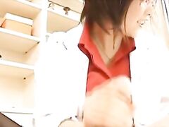 Kasumi Uehara kinky doctor strokes penis