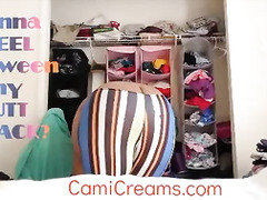 Big Booty Ebony Butt Crack Exposed in Tight Small Pants BBW Oiled Asscrack Back Fat - Cami Creams