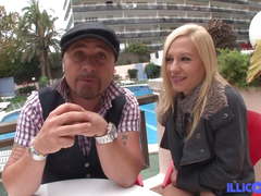 Aina pretty blonde spanish gets fucked by a french