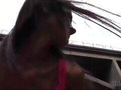 HUNT4K. Public sex for money helps cuckold return his money