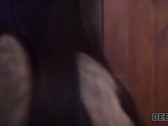 Debt4k. New collector visits sexy night club manager Monica