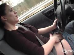 Yanks Cutie Lou Lebonne Cums in the Car