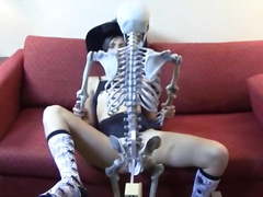 Halloween Costume, Teen, Skeleton, Dildo, Fucking Machine