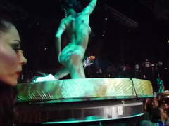 Ibiza disco rave party nude gogo girls on stage