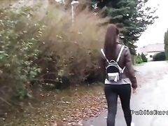 Russian teen tourist bangs stranger in public