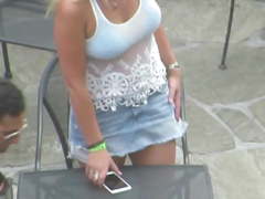 Upskirt - The window on the balcony