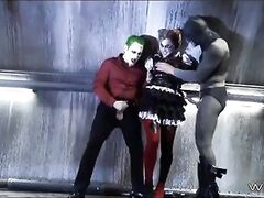 Threesome with Batman and Joker