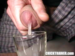 Gokkun Xmas Porn 2005: Eating four cum loads with as spoon