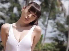 Softcore asian swimsuit tease