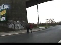 Grandpa meets a teen for public fucking