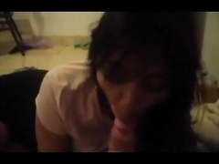 Sexy latino teen sucks my cock