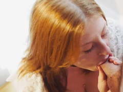 Naughty Little Freckled Face Blowjob!