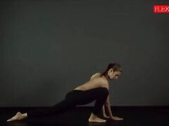 Brunette gymnast showing of her ass