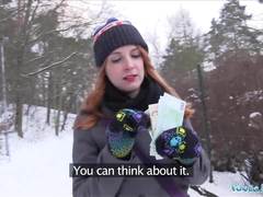 Public Agent Inked ginger Irina Vega earns cash for fucking