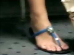 Airport candid feet