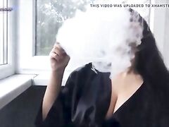 Big Boobs Girl Smoking and Masturbate Pussy after a Walk