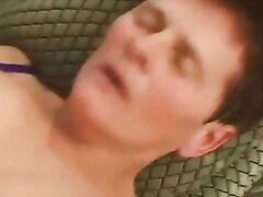 Granny getting drilled in her pussy