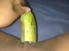 Thai Teen training with Banana deep inside