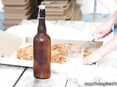 Nymphos Sex Parties - via Lasciva - Wall-painting, Pizza and a DP