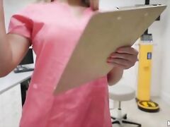 Getting your dick inspected by a couple of kinky nurses