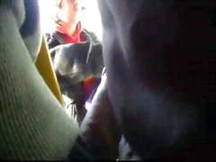 Touches dick in full bus