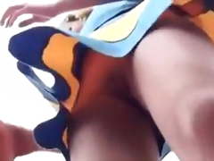 Teen showing pussy while playing basketball