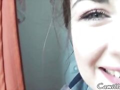 My sweet dirty feet talk and footjob closeup